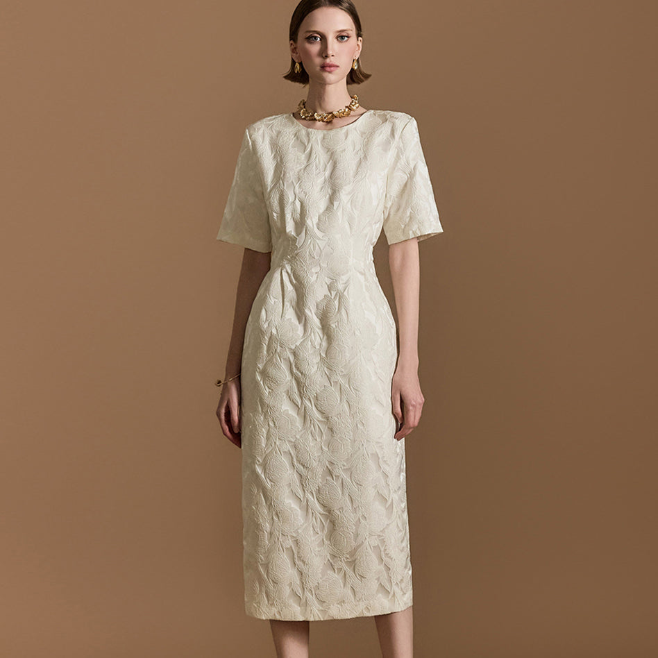 D5150 花朵刺绣连衣裙