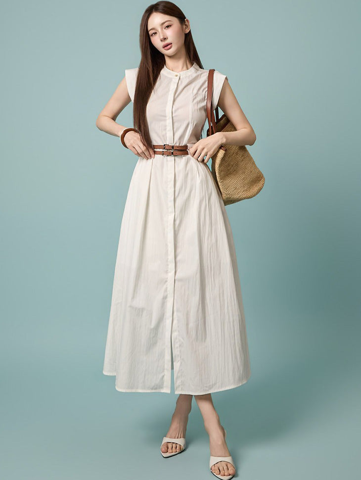 D5641 Belted Shirts Dress