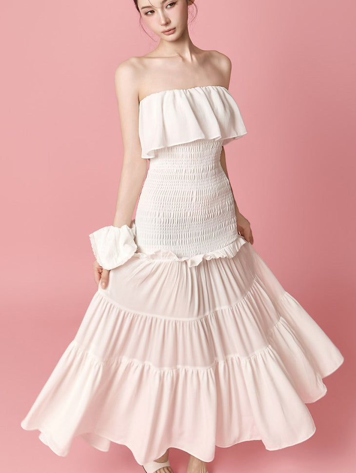 D5677 Off-Shoulder Smock Dress
