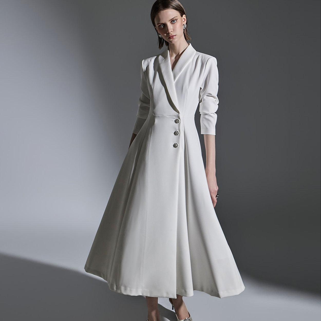 D4915 Cubic A-Line Midi Dress