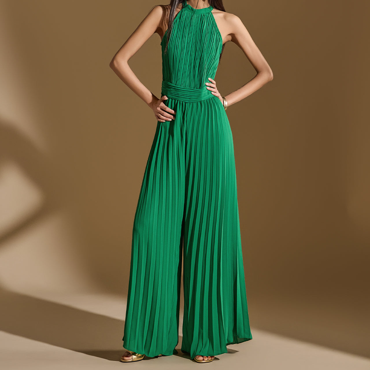 JS039 プリーツジャンプスーツ