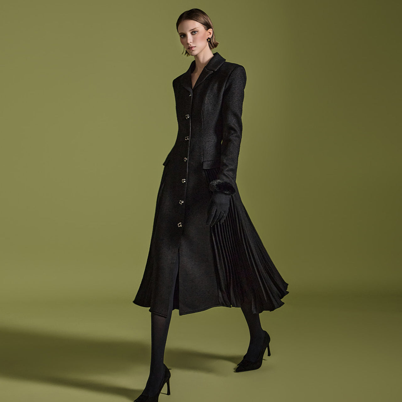 D5142 粗花呢连衣裙