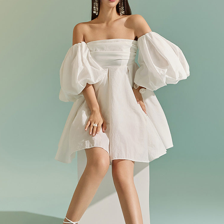 D9351 露肩迷你连衣裙