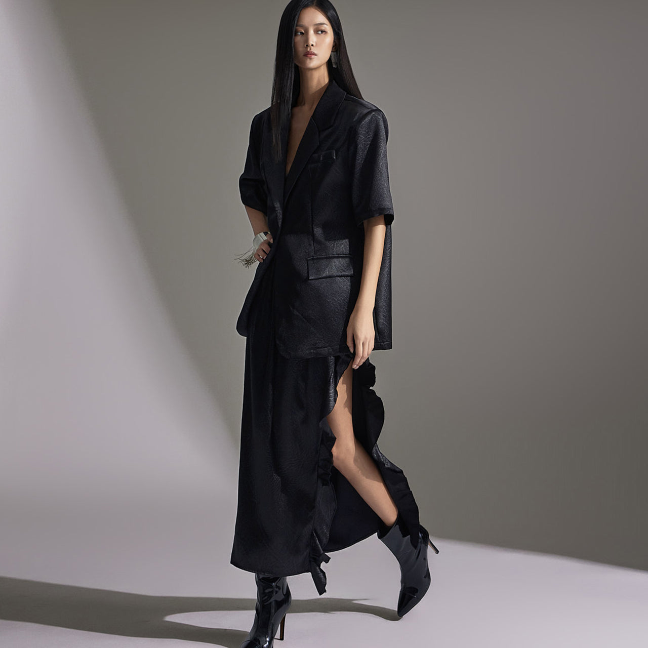 D4955 ジャケット&スカート ツーピース