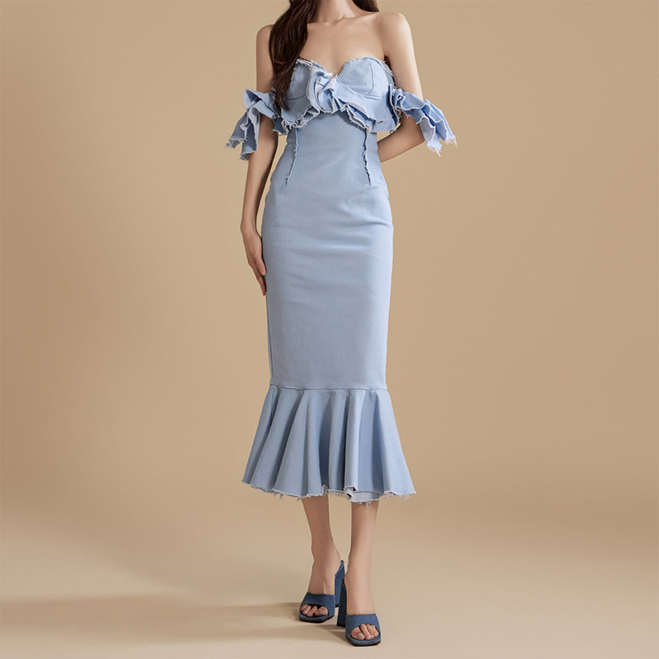 D9477 チューブトップドレス