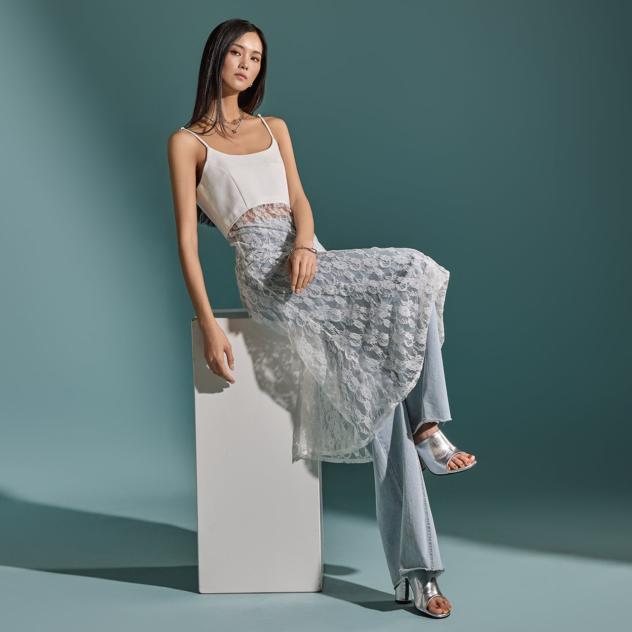 D4981 层叠连衣裙