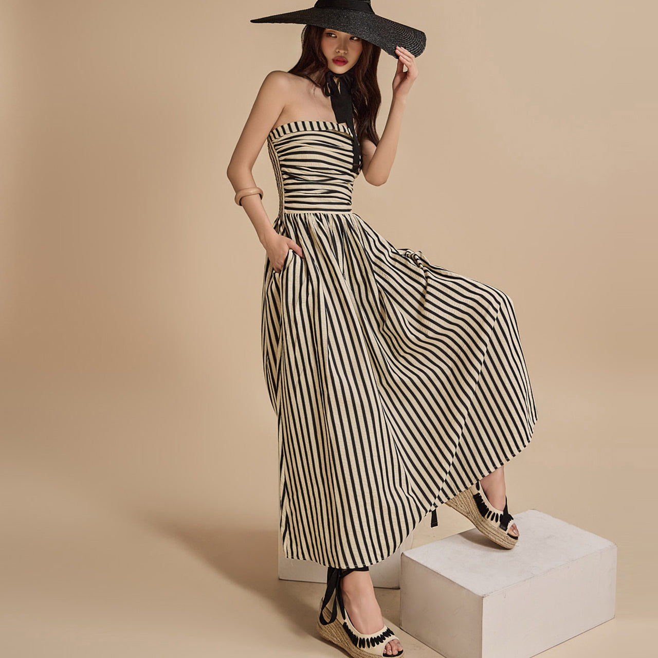 D5011 Striped Dress