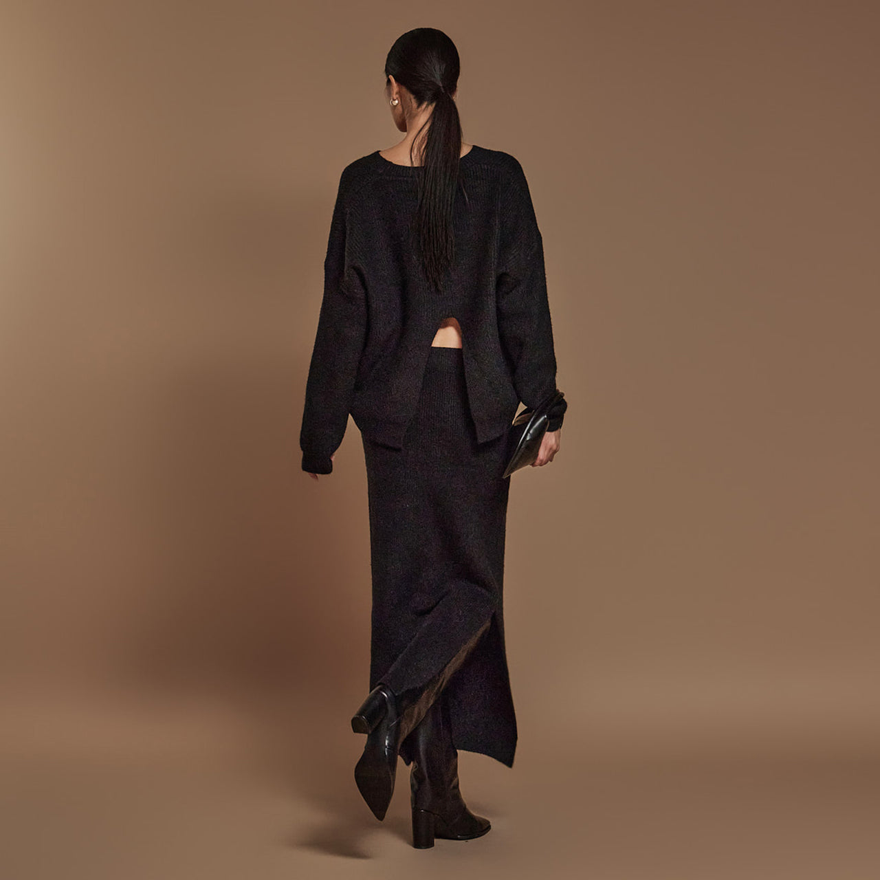 D5113 ニットウールツーピース