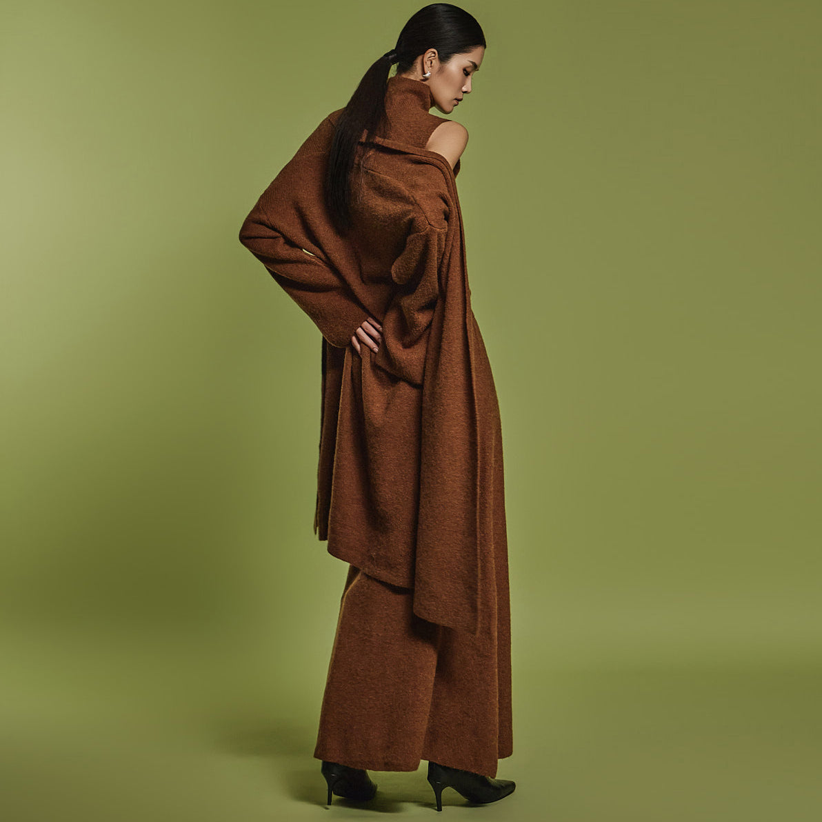 D5129 ニットカーディガン 3点セット