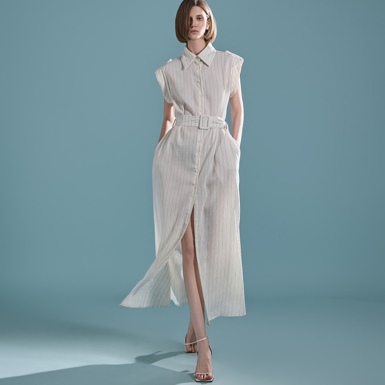 S639 Long Shirt with Belt