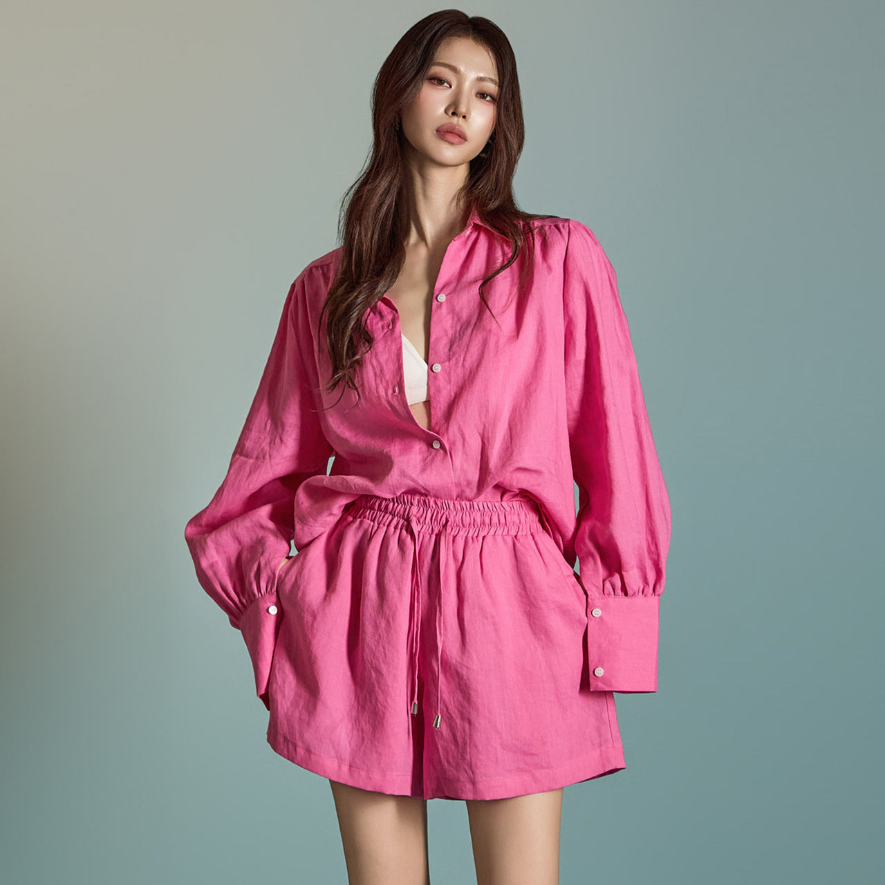 TP1916 リネンシャツパンツセット