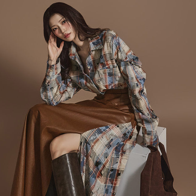 S691 ヴィンテージ チェックシャツ