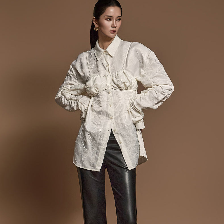 S708 衬衫配紧身胸衣