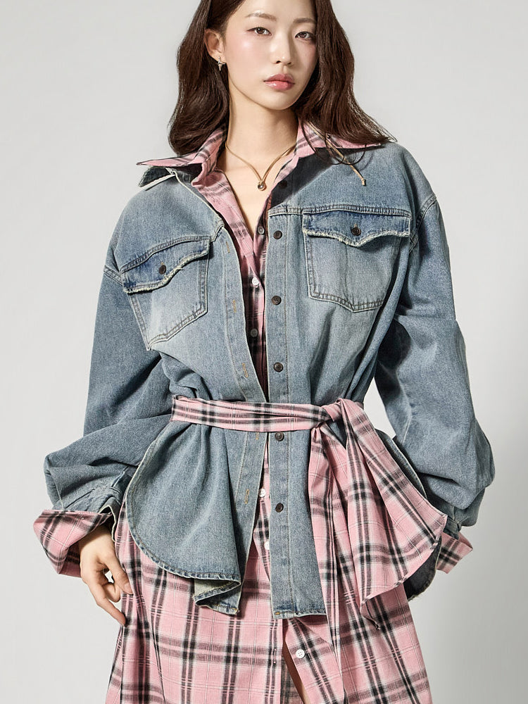S848 Damaged Denim Shirts