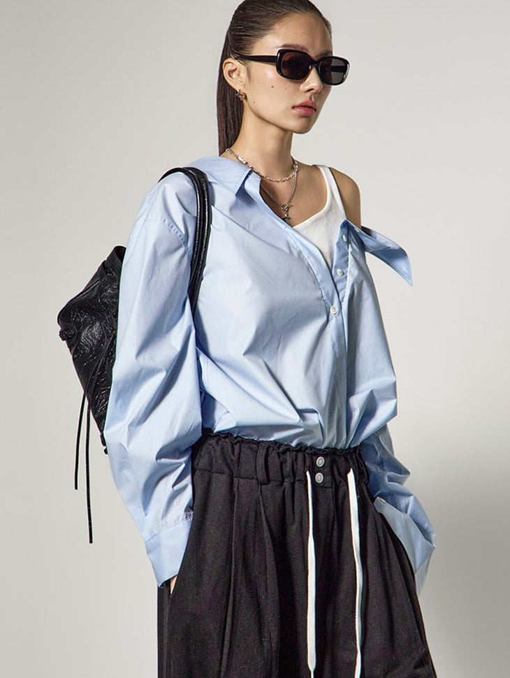 S863叠层无袖衬衫