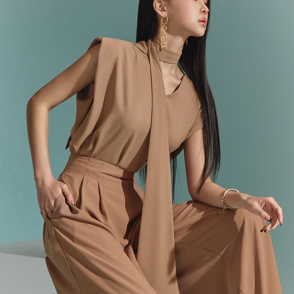 B2846 Blouse with Scarf