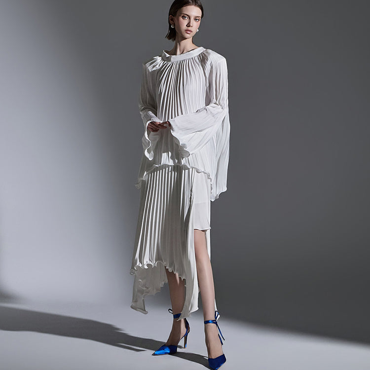 TP1769 褶皱衬衫两件套(肩带套装)