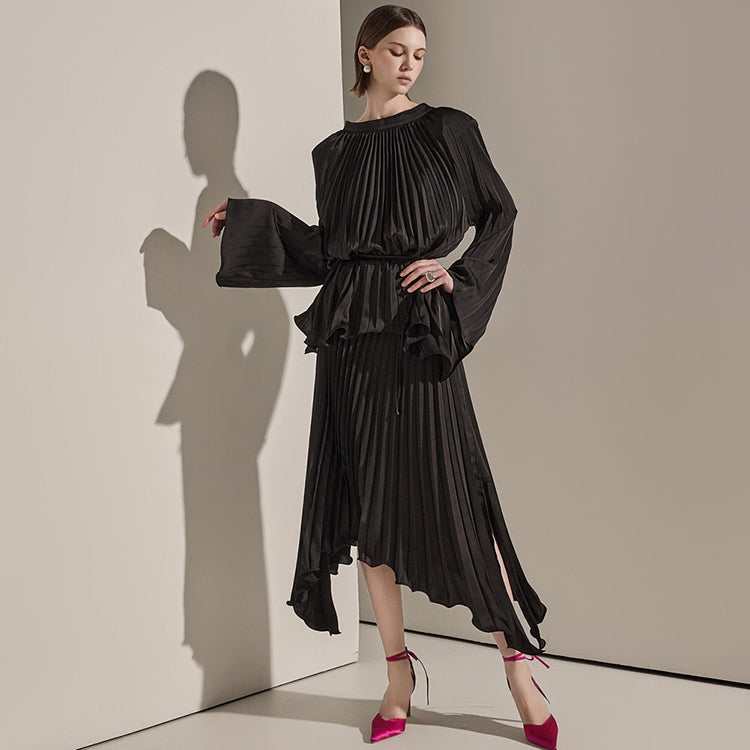 TP1769 褶皱衬衫两件套(肩带套装)