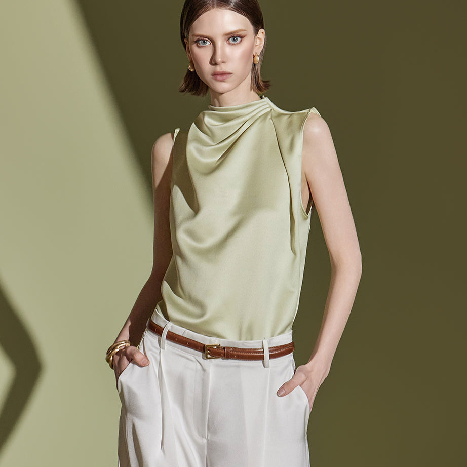 B2955 围脖领衬衫