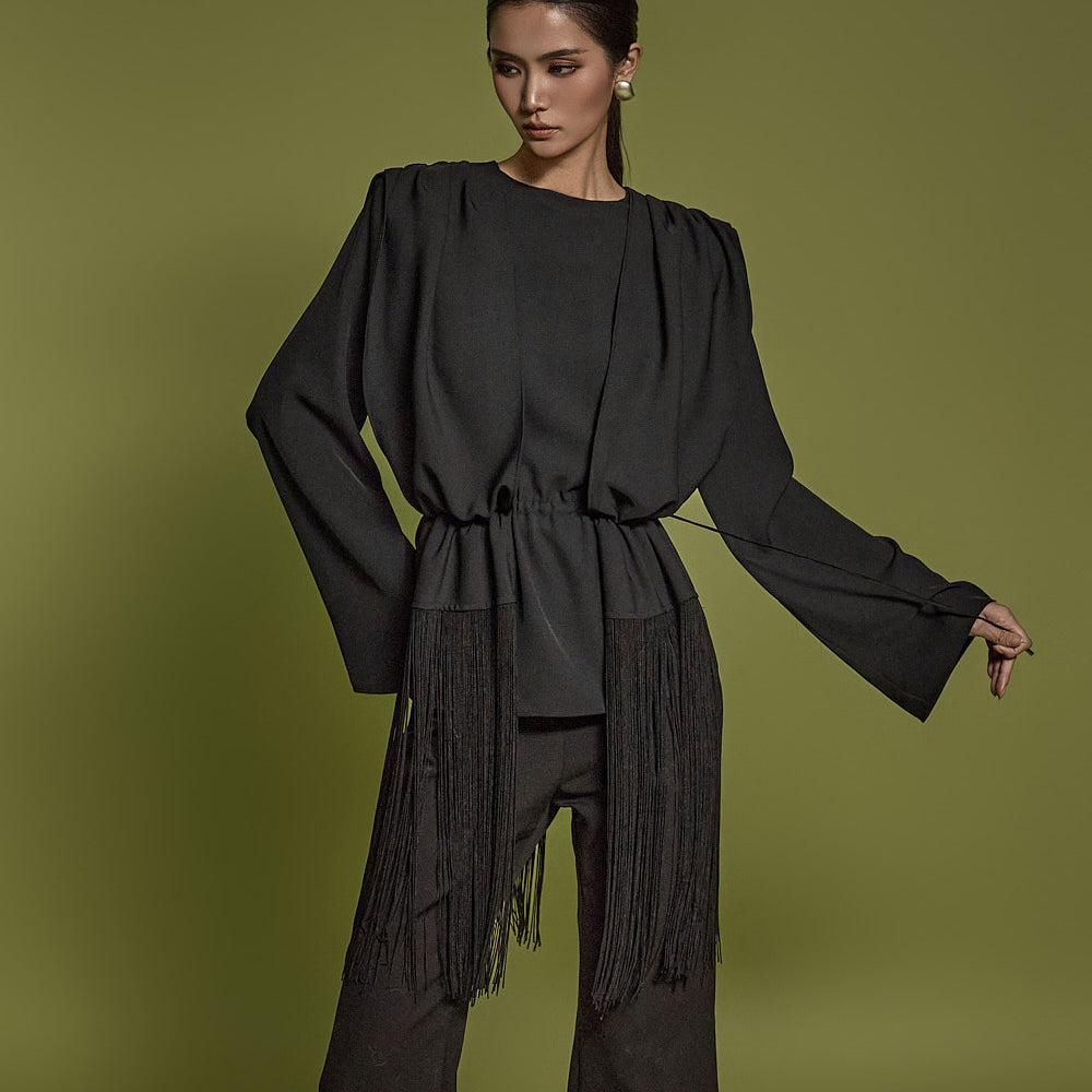 B9187 ピンタックブラウス