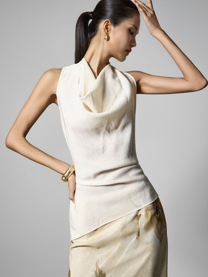 B3214 Strap Drap Blouse