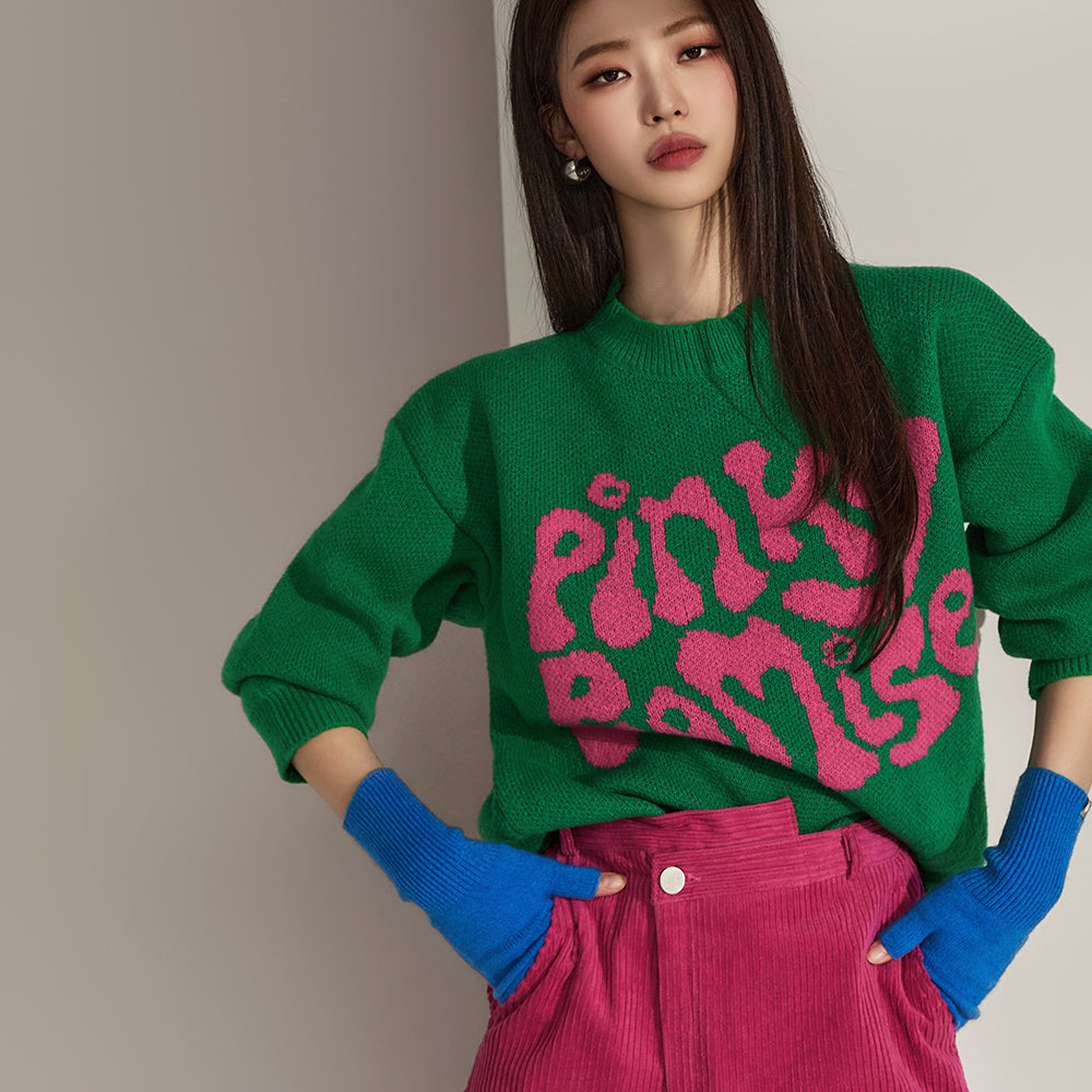 E3185 纹理撞色针织