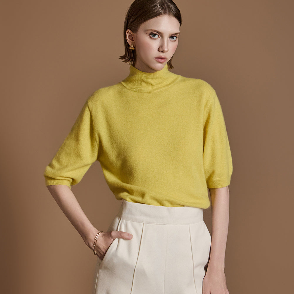 E3577 羊毛高领针织衫