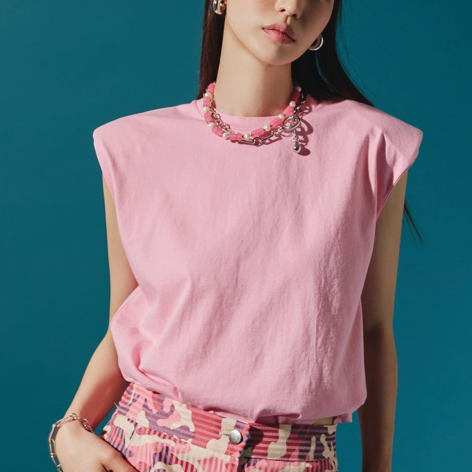 E2466 Basic Pad Sleeveless Top