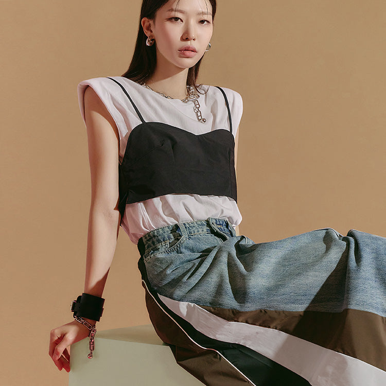 E2466 Basic Pad Sleeveless Top