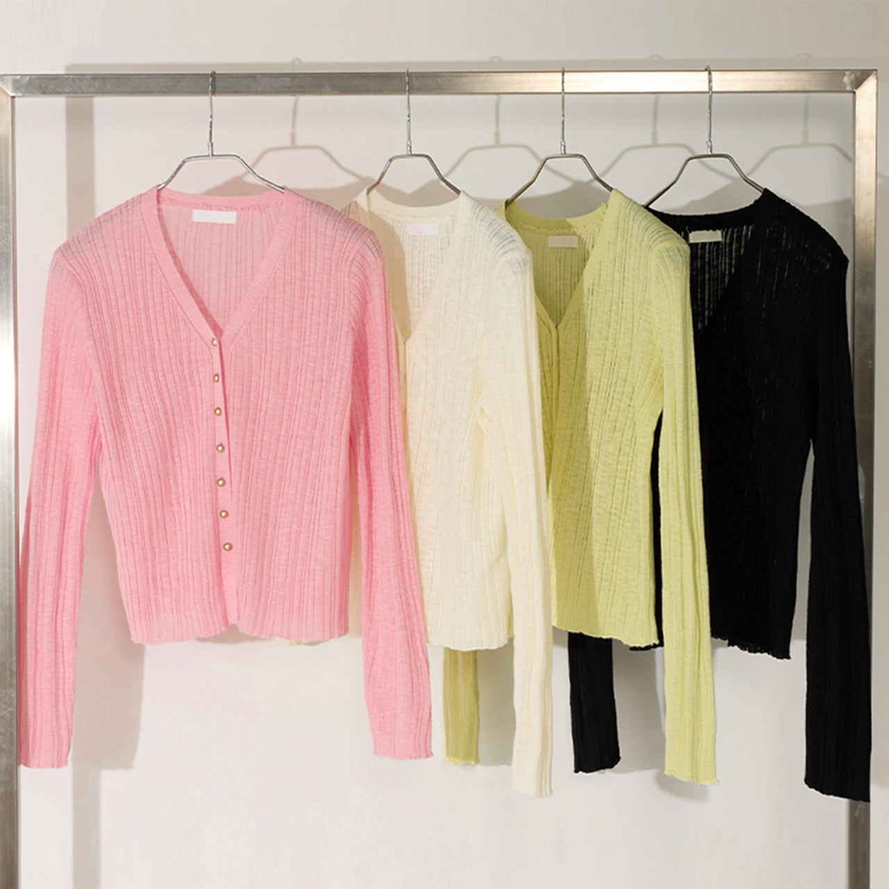 J2350 リブニットカーディガン