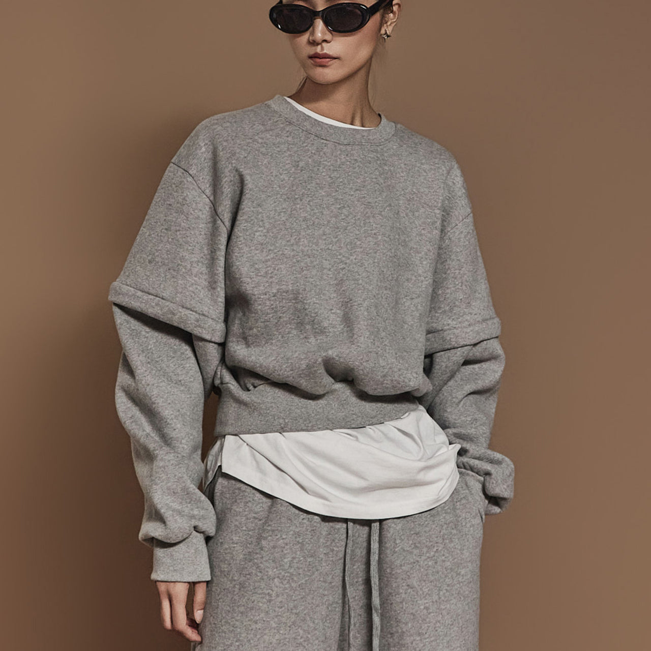 E3610 マルチウェイフリース裏地スウェットシャツ