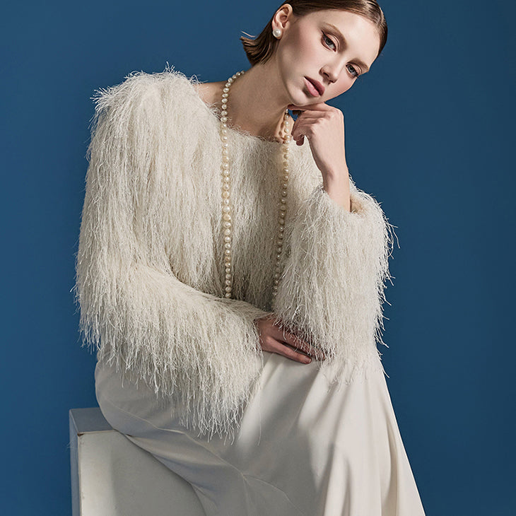 E3642 フリンジショルダーパッドトップ