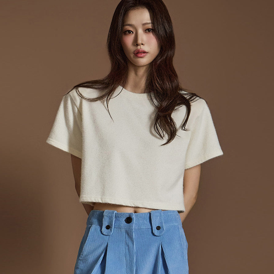 E3645 垫肩短款上衣