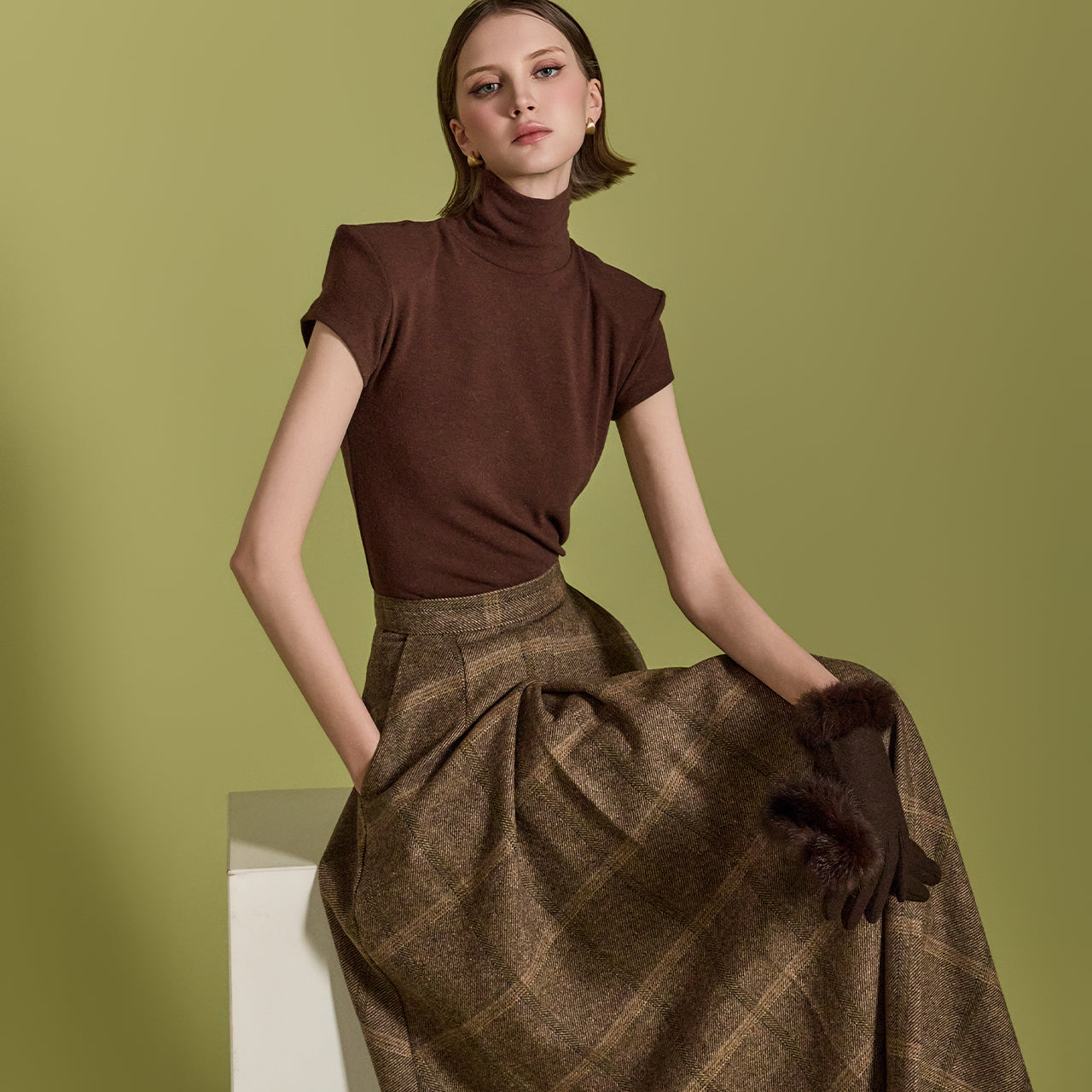 E3658 キャップスリーブトップ