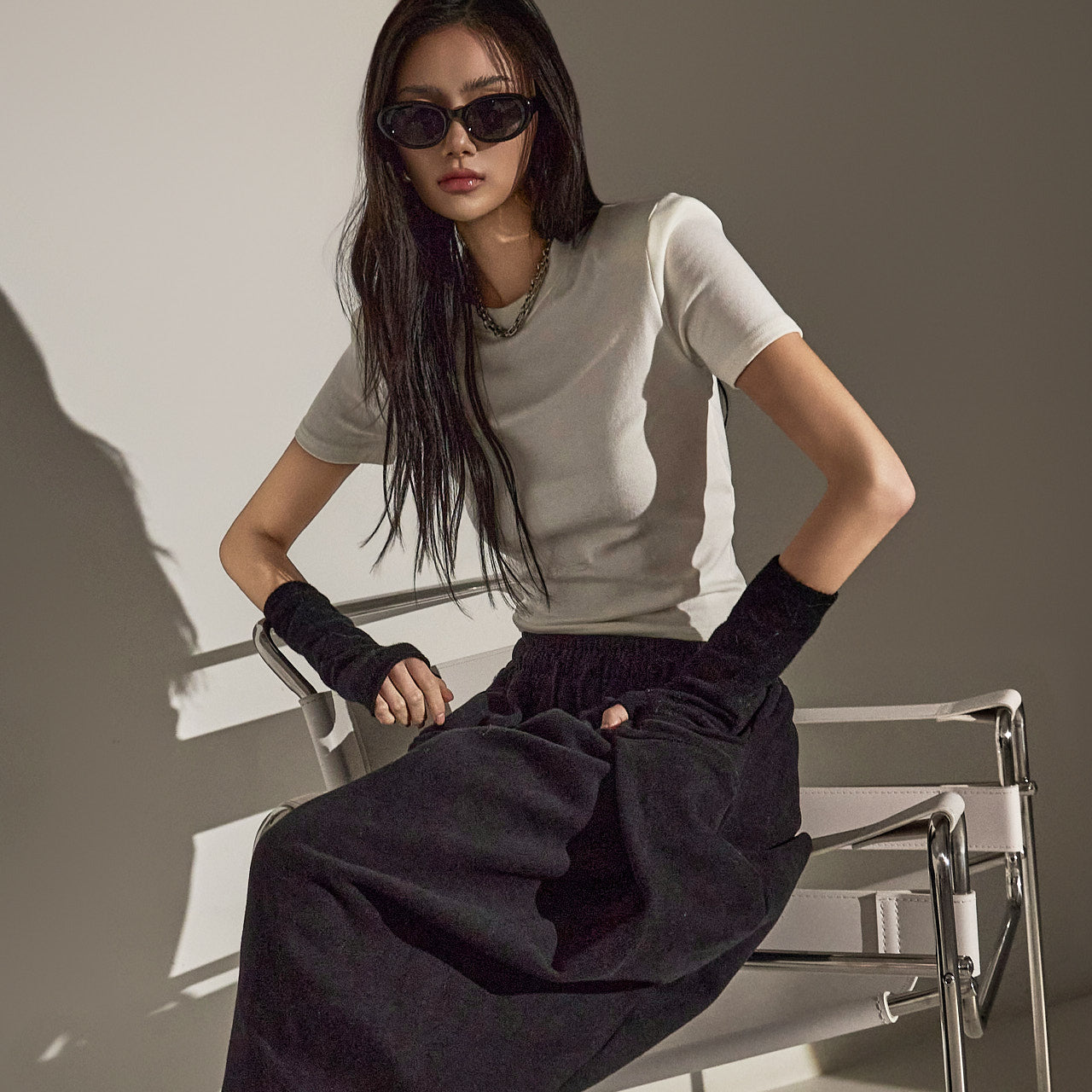 E3674 ベーシック 半袖トップ