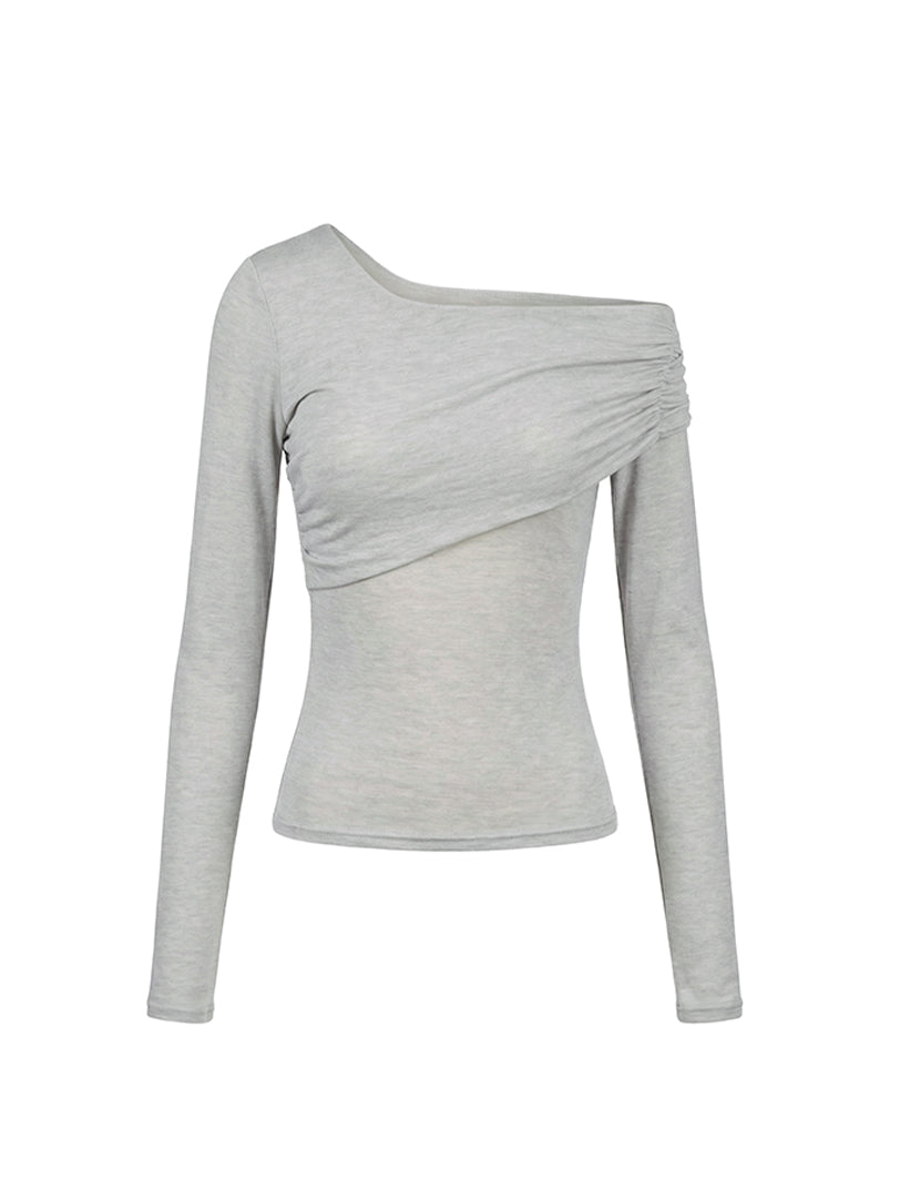 E4104 Shirred Off-Shoulder Top