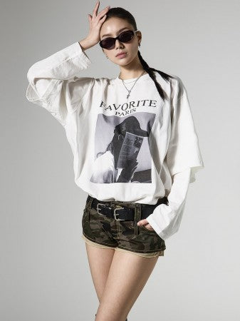 E4146 Layered Print Top