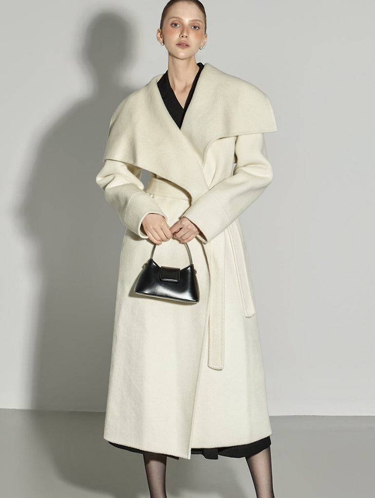 J2920 Wool Wide Collar Coat