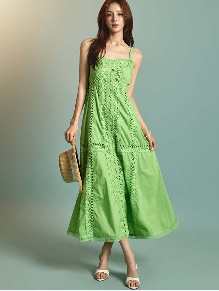 D5341 アイレットレースドレス