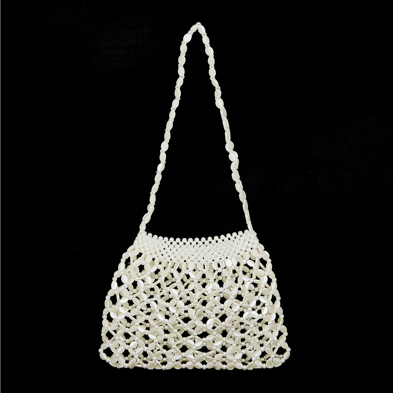 A-1675 Beads Net Shoulder Bag