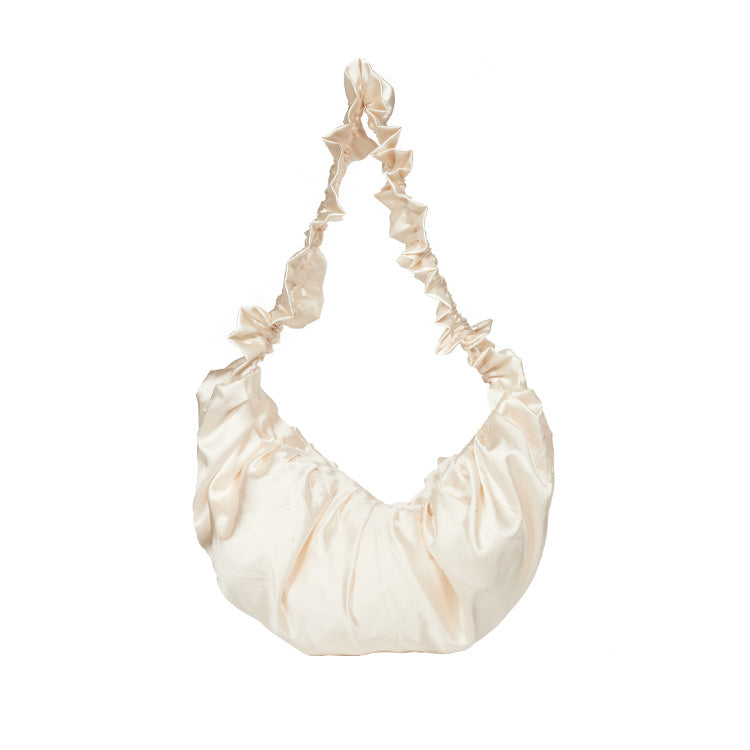 A-1682 Satin Shirring Shoulder Bag