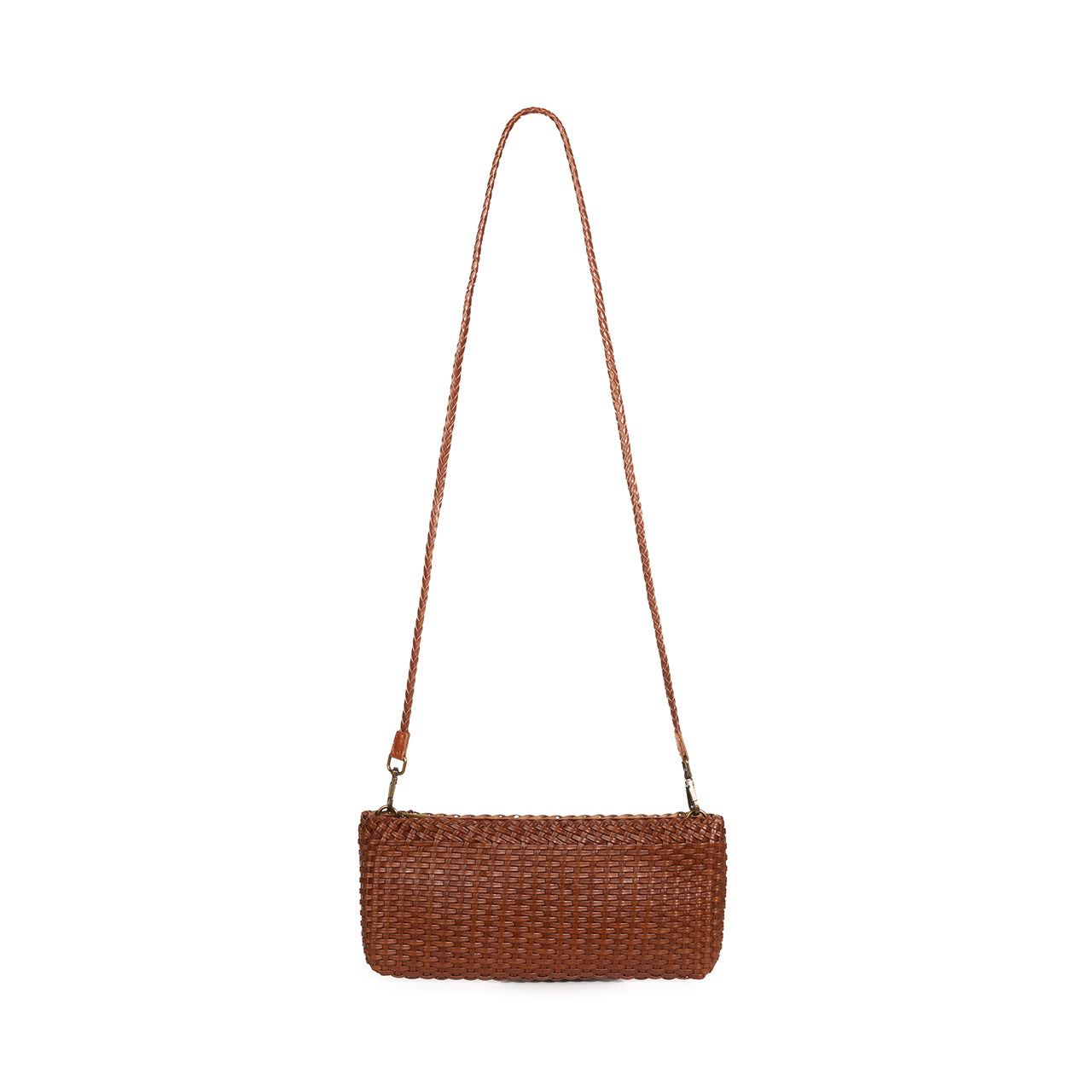 A-1714 Leather Rattan Clutch Bag