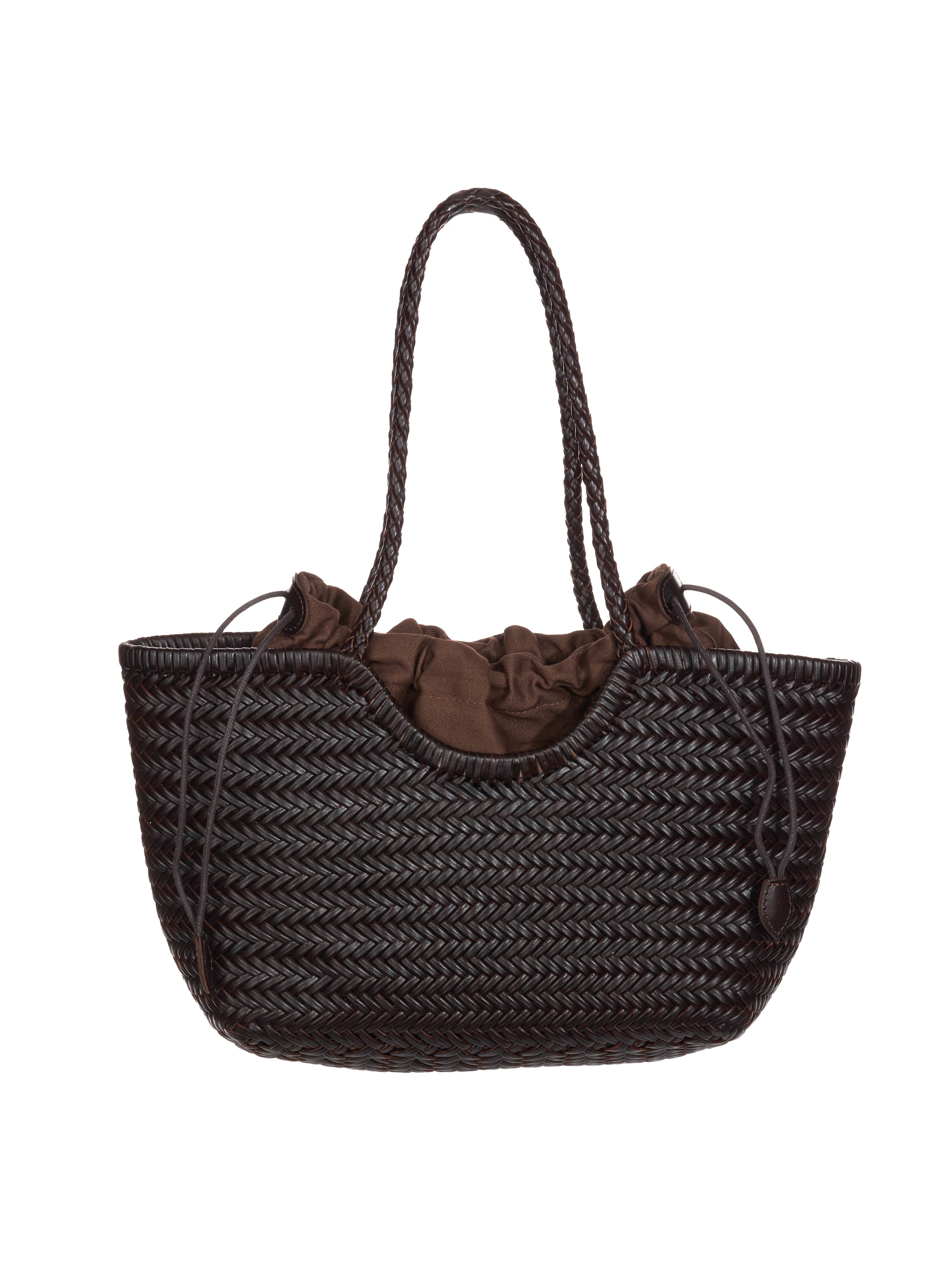 A-1716 Leather Rattan Shoulder Bag