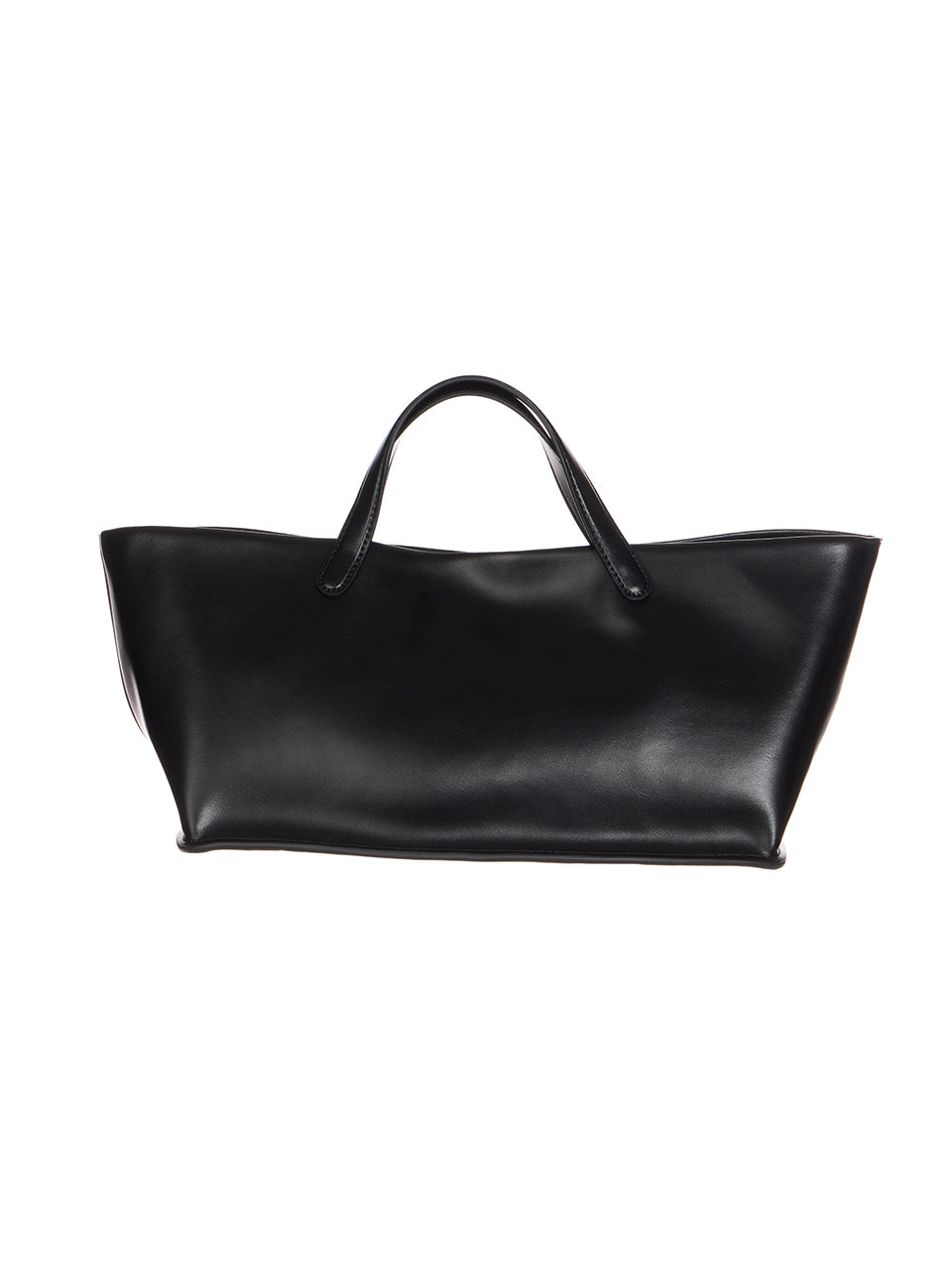 A-1722 Leather wide tote bag