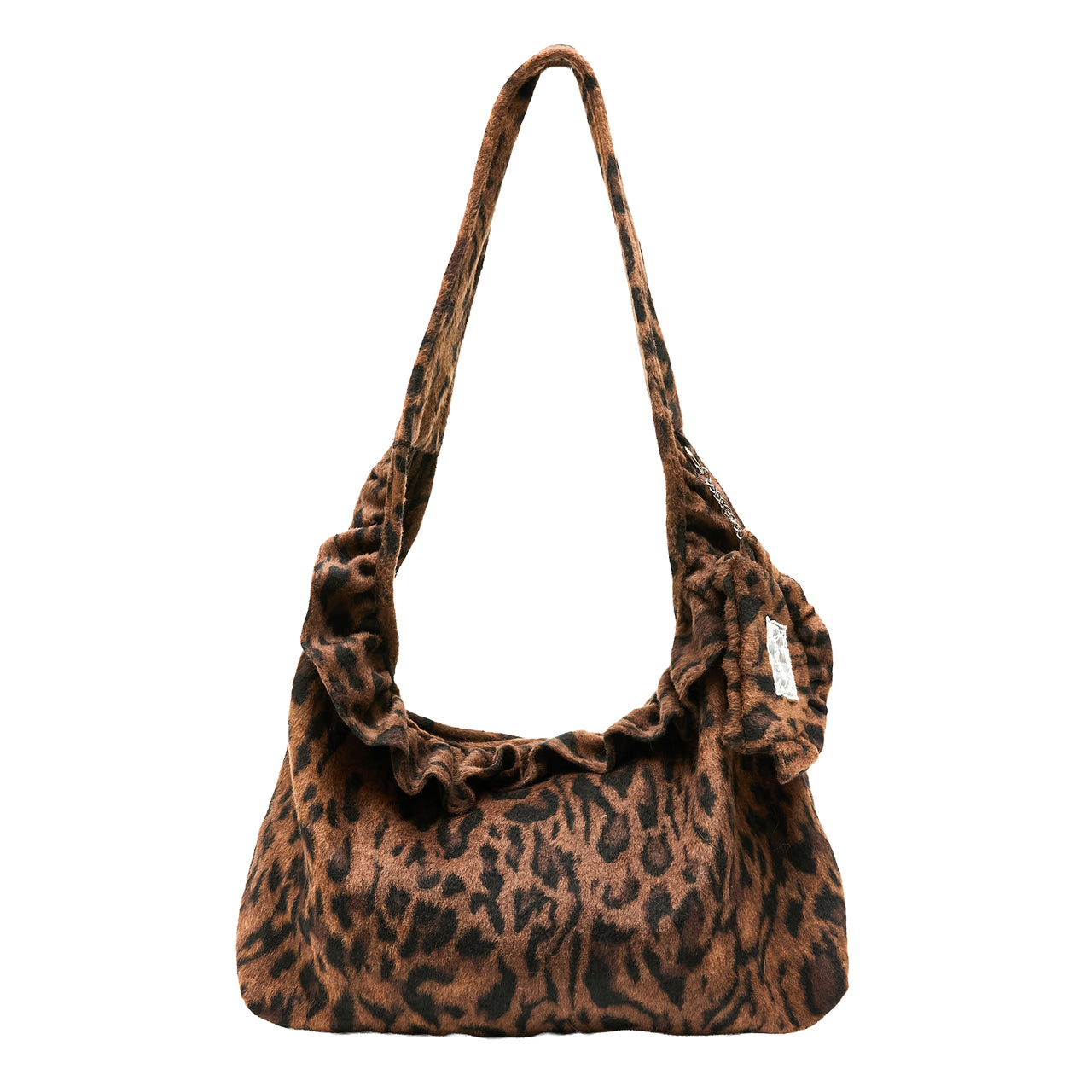 A-1801 Suede Frill Shoulder Bag