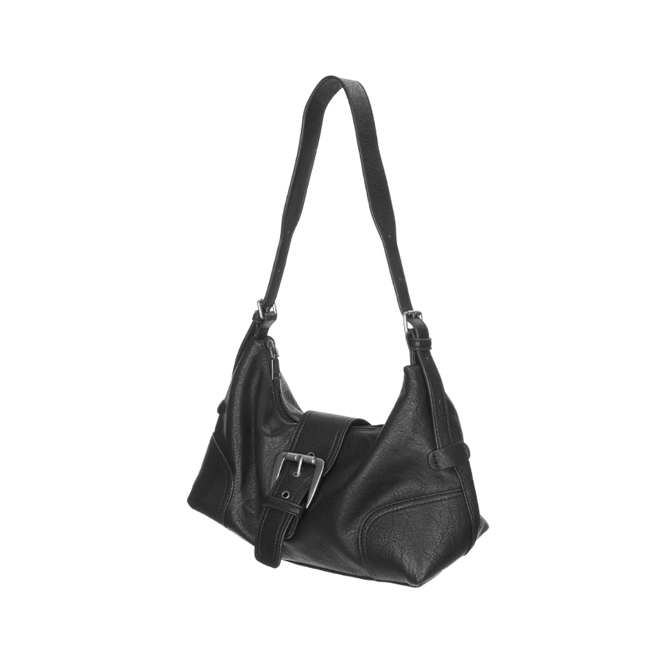A-1838 Soft Leather Buckle Shoulder Bag