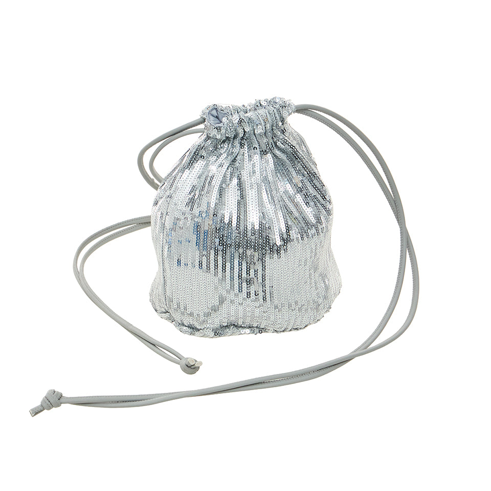 A-1841 Glitter Shirring Bucket Bag