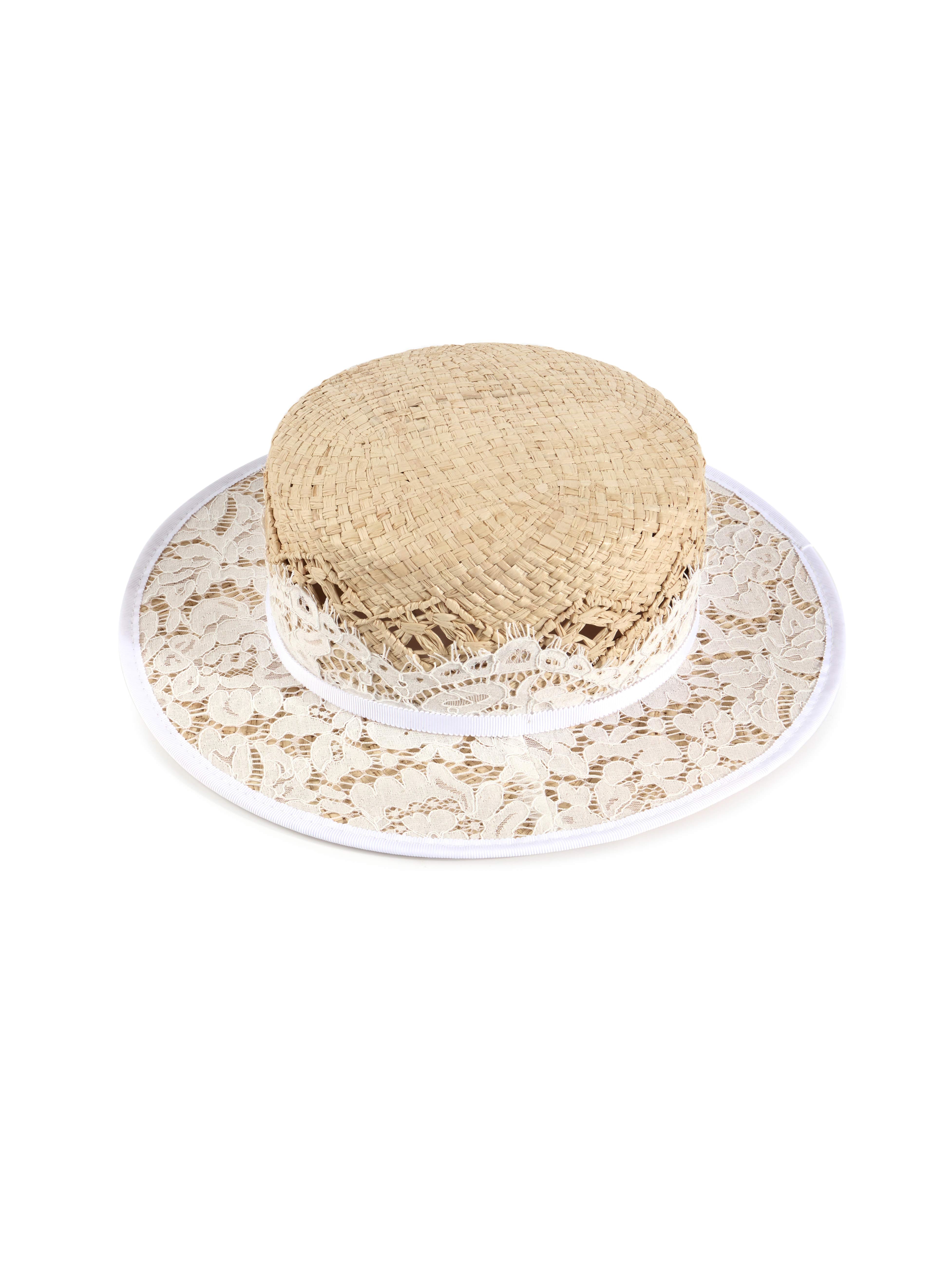 AC-827 Lace Straw Hat