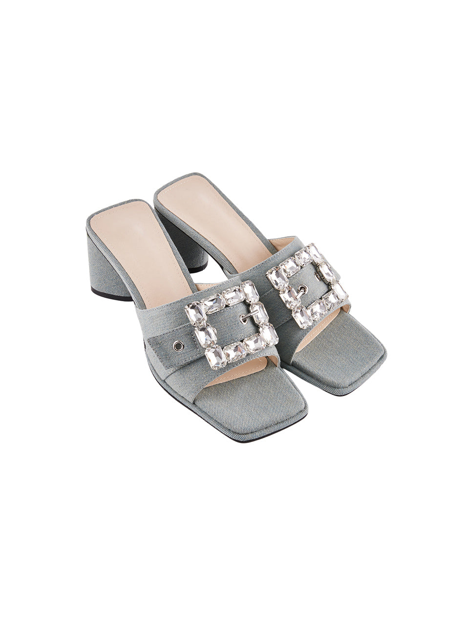 AR-3463 キュービックデニム ハイヒルミュール