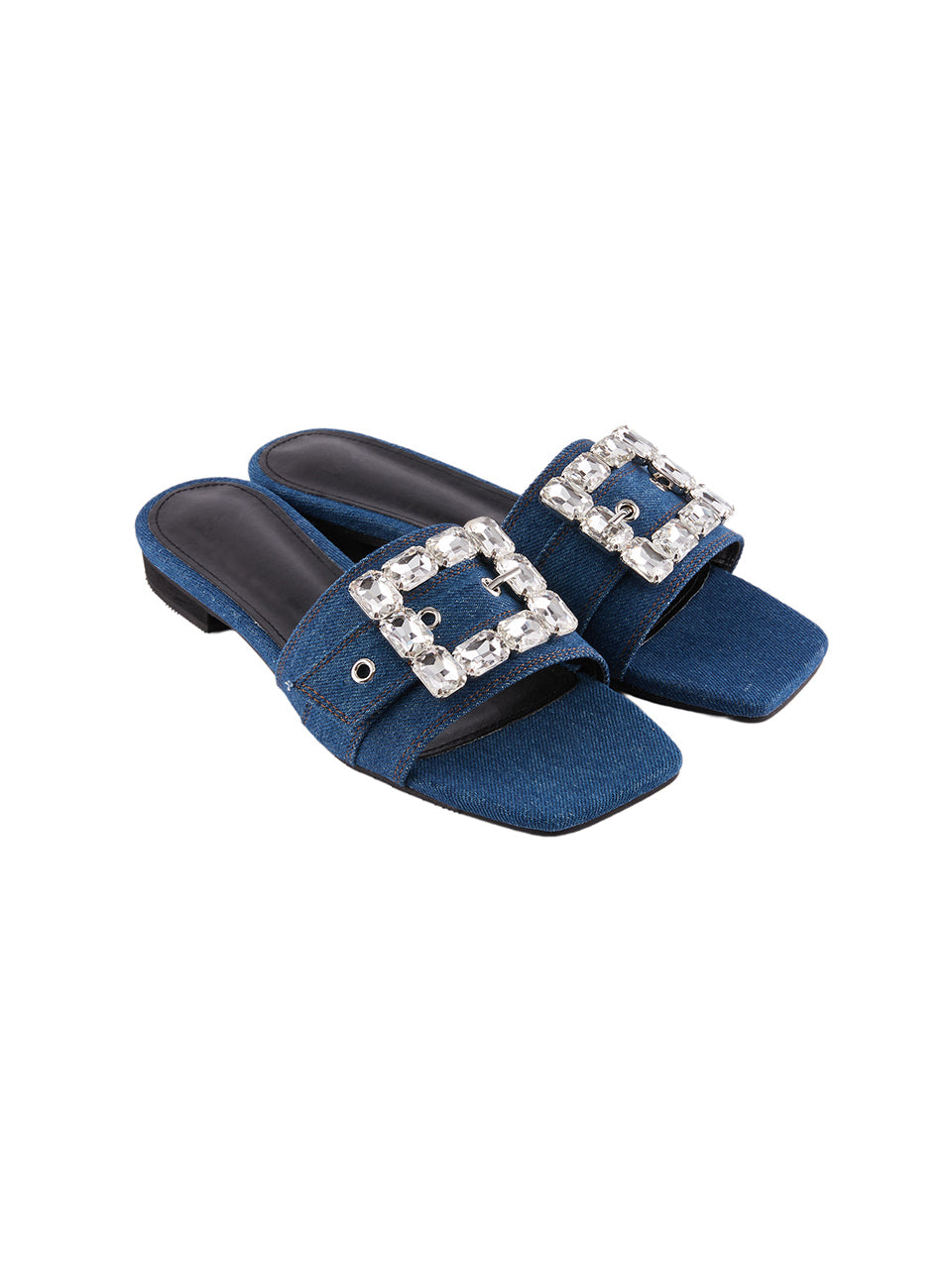 AR-3464 Cubic Denim Slippers